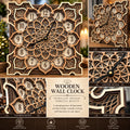 Handcrafted Wooden Mandala Wall Clock