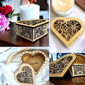 Handcrafted Heart-Shaped Wooden Keepsake Box