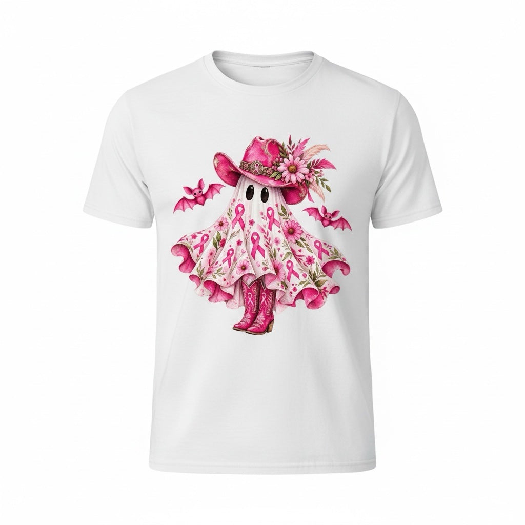 Pink Cowgirl Ghost Awareness T-Shirt