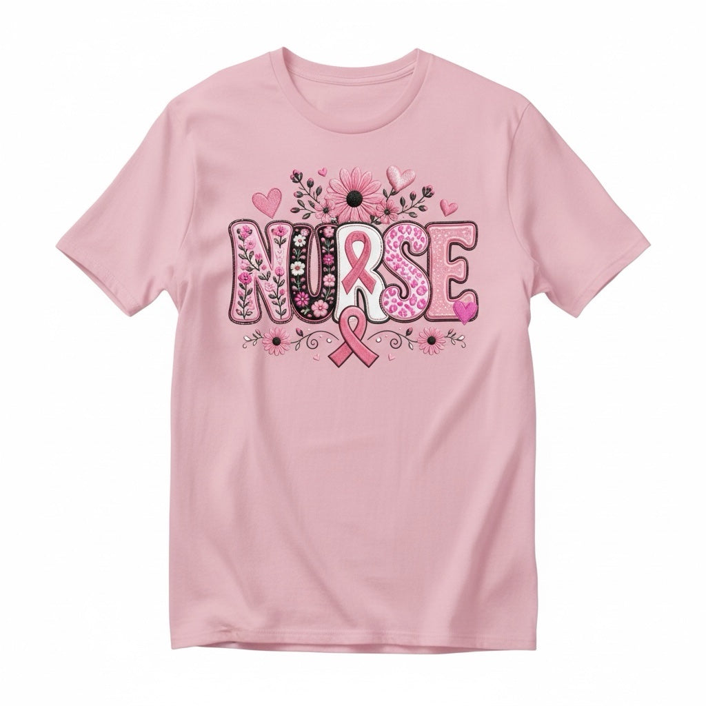 Nurse - Breast Cancer Awareness Short Sleeve Tee