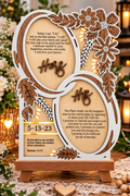 Personalized Wedding Vows Laser Engraved Wooden Plaque