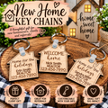 Personalized Laser Engraved Wooden Real Estate Keychains