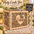 Handcrafted Laser-Cut Wooden Card Box – Perfect for Any Celebration!